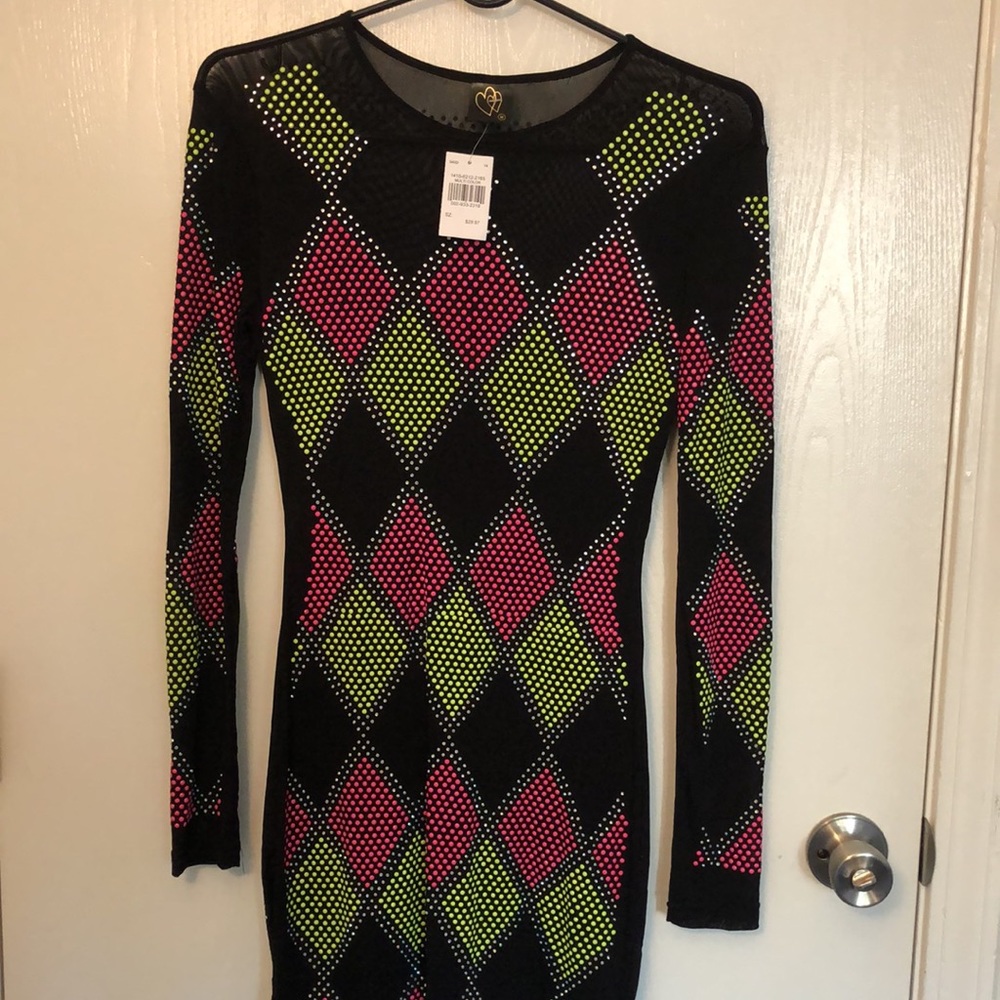 New black dress long sleeve sexy